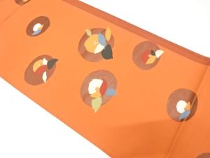 未使用品　三幸織物製　椿模様織り出し袋帯(未仕立て)